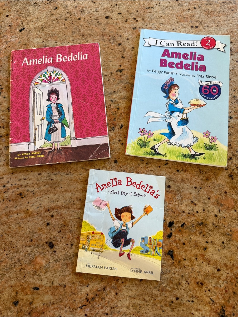 Amelia Bedelia Kids Book Set - Pink, Light Blue, Cream Covers